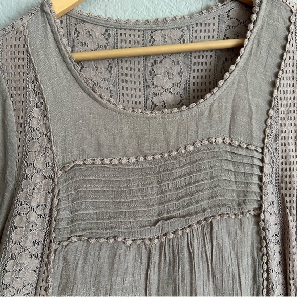 kori america beige lace bohemian dress size small - Picture 6 of 12